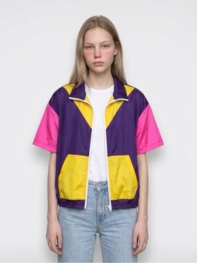 ICON Purple, Yellow & Hot Pink Colorblock Athletic Jacket
